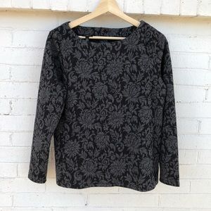 Talbots Flower Pattern Sweater